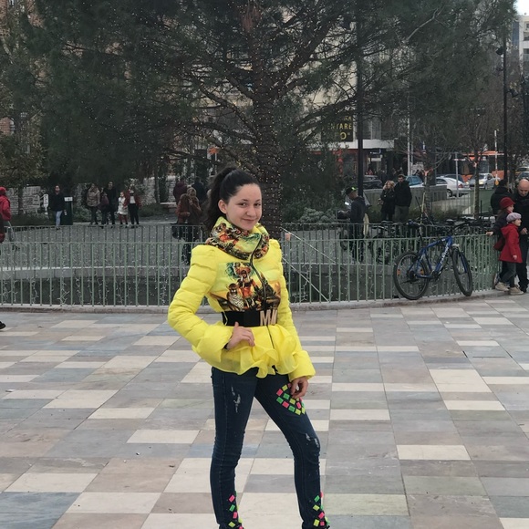 European designer rhinestone print jacket/coat - Picture 6 of 10